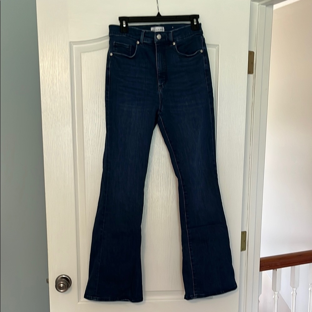 LOFT The Slim Flare Jeans dark wash